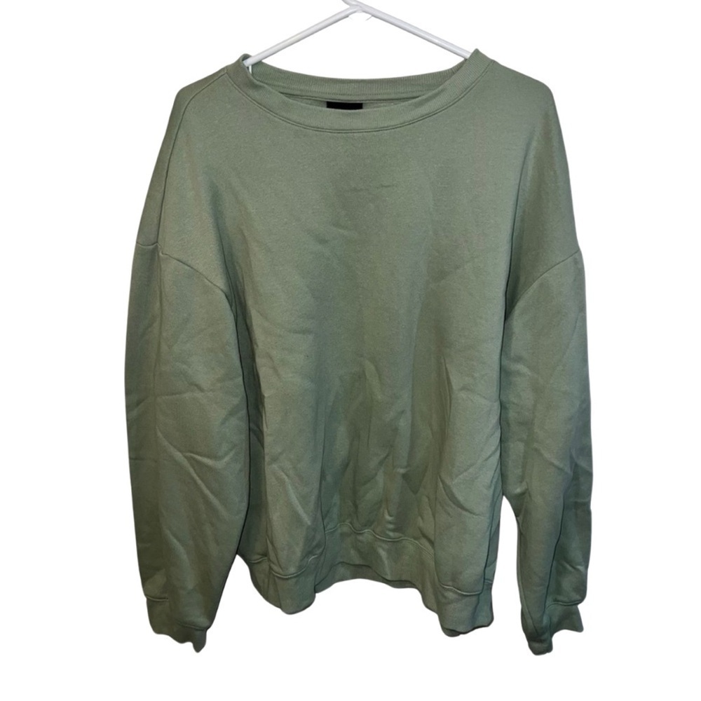 H&M Green Sweatshirt Relaxed Fit Crewneck XL